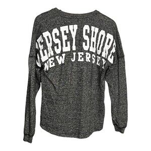 Jersey Shore T-Shirt New Jersey Classic Crewneck Shirt Long Sleeve Gray Small